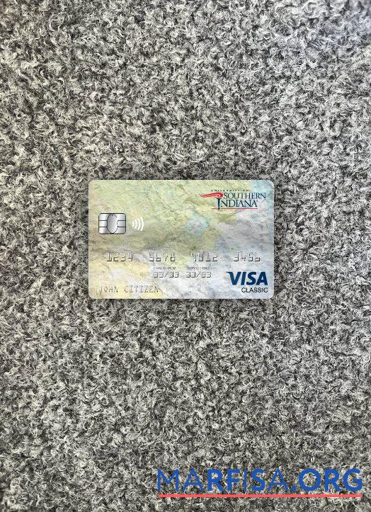 Downloadable USA University of Southern Indiana bank visa classic card photolook front example